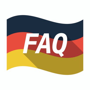 SSS metinle izole Alman bayrağı