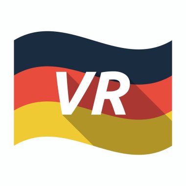 Sanal gerçeklik kısaltma Vr ile izole Alman bayrağı