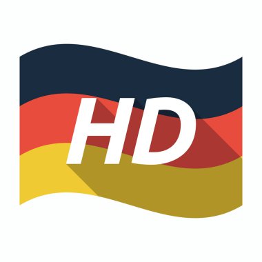 Metin Hd ile izole Alman bayrağı
