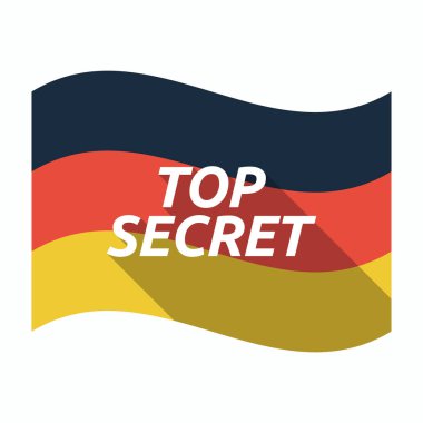 Top Secret metinle izole Alman bayrağı