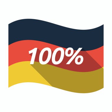 Isolated german flag with    the text 100%