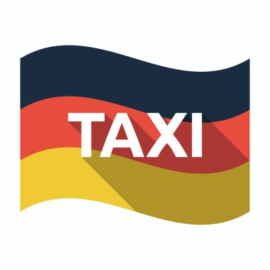 Metin taksi ile izole Alman bayrağı