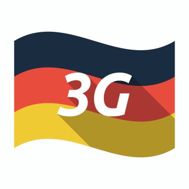 Metin 3g ile izole Alman bayrağı