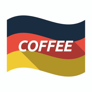 Kahve metinle izole Alman bayrağı