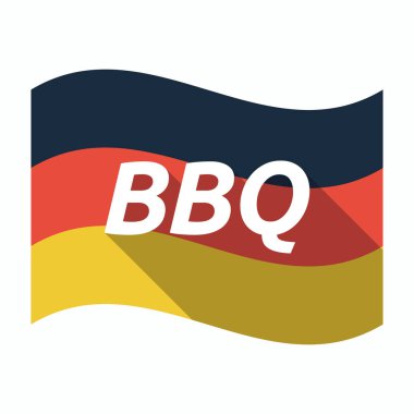 Barbekü metinle izole Alman bayrağı