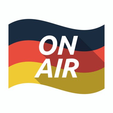 Metin üzerinde hava ile izole Alman bayrağı