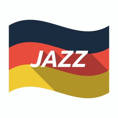 Caz metin izole Alman bayrağı