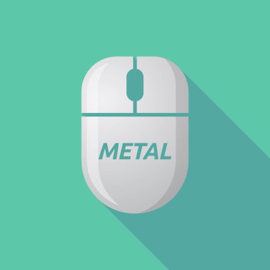 Uzun gölge bilgisayar fare Metal metinle