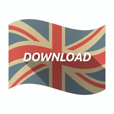 Download metin ile izole İngiltere bayrağı