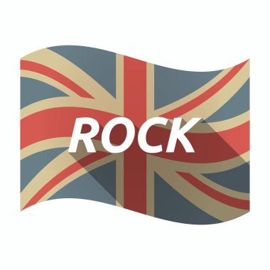 Metin kaya ile izole İngiltere bayrağı