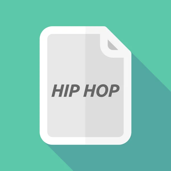Lange schaduw document met de tekst Hip Hop — Stockvector
