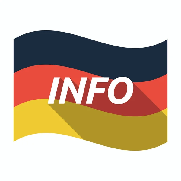 Izolované Německá vlajka s textem Info — Stockový vektor