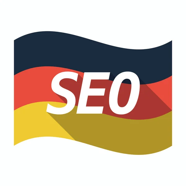 Bandera alemana aislada con el texto SEO — Vector de stock