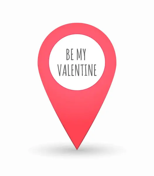 Geïsoleerde kaart mark met de tekst Be My Valentine — Stockvector