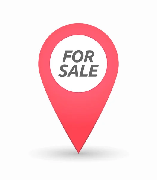Απομονωμένη χάρτη σήμα με το κείμενο προς πώληση — Διανυσματικό Αρχείο
