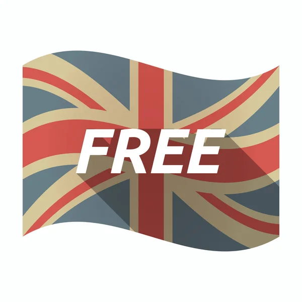 Isolierte uk Flagge mit dem Text frei — Stockvektor