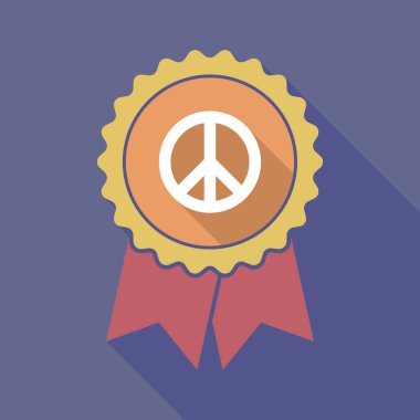 Uzun bir barış işareti ile gölge rozet