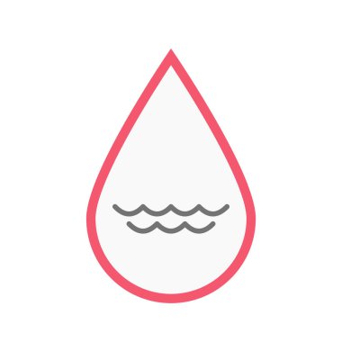 İzole kan damla su işareti ile