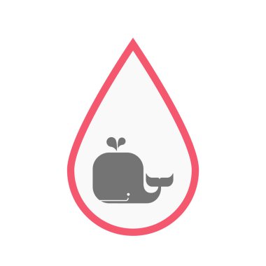 Bir balina ile izole kan damlası