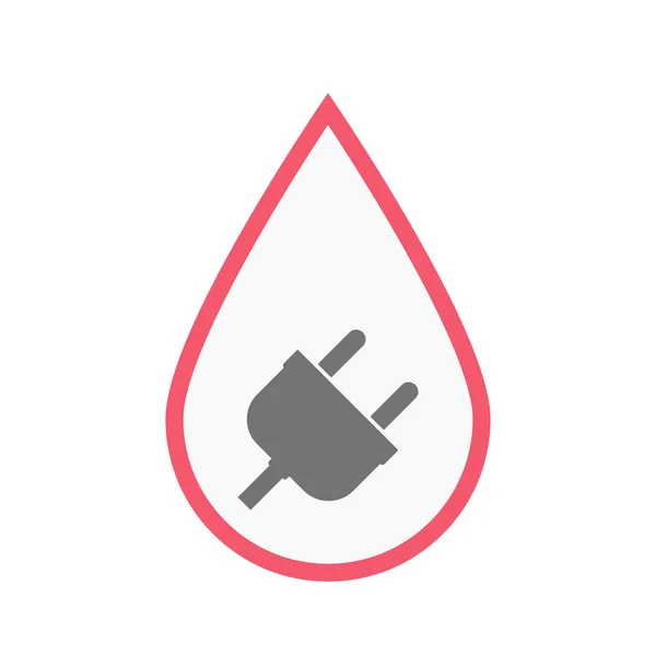 Isolated blood drop with a plug — Stock Vector