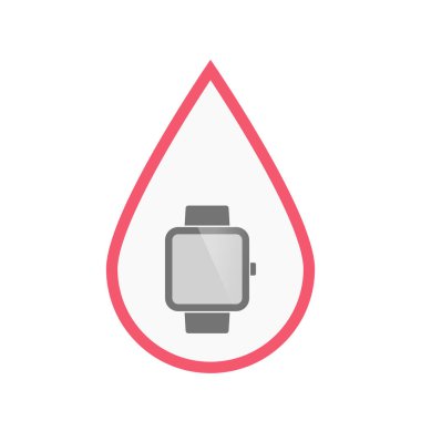 İzole kan akıllı saatle bir damla