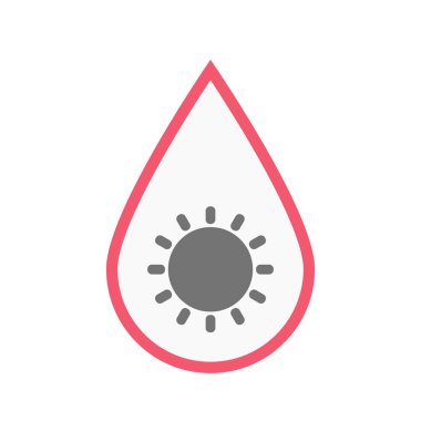 Bir güneş ile izole kan damlası