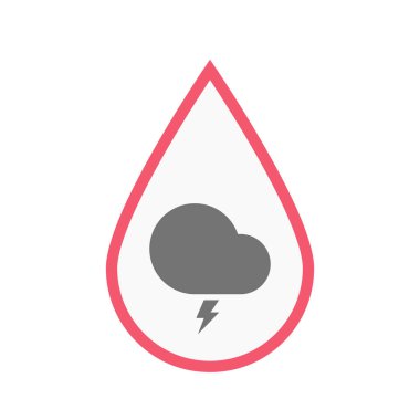 İzole kan bırak fırtınalı bir bulutla