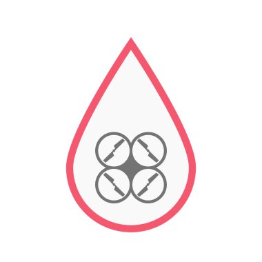 Bir dron ile izole kan damlası