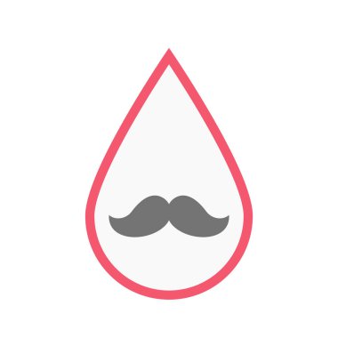 Bıyıklı bir izole kan damlası