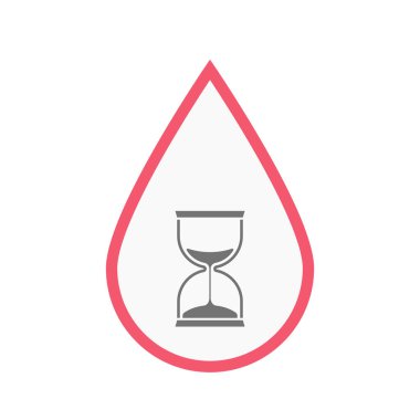 Bir kum saati ile izole kan damlası