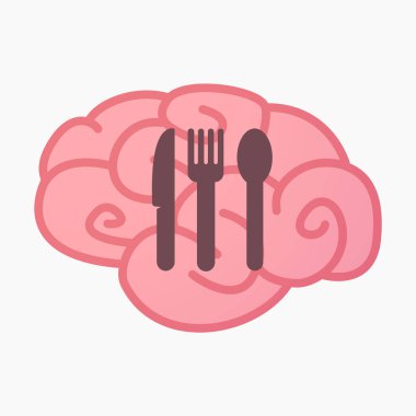 Çatal bıçak takımı ile izole beyin