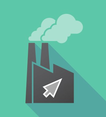 Bir imleç ile uzun gölge fabrika