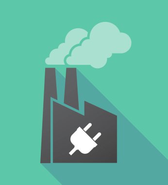 Bir fiş ile uzun gölge fabrika