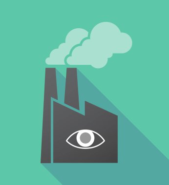 Uzun gölge fabrika bir göz ile