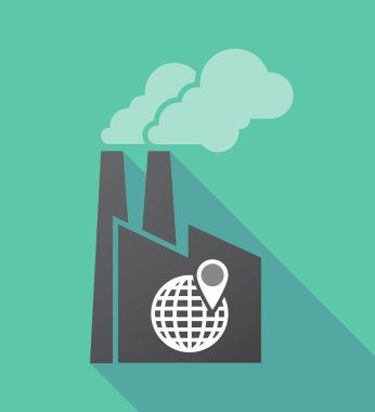 Uzun gölge fabrika dünya Küre