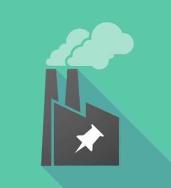 Bir iğneye ile uzun gölge fabrika