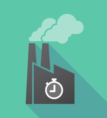 Bir zamanlayıcı ile uzun gölge fabrika