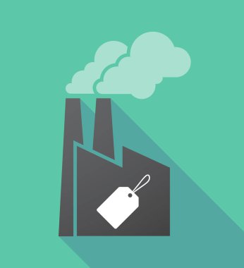 Uzun bir etiket ile gölge fabrika