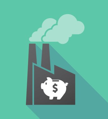 Uzun bir kumbara ile gölge fabrika