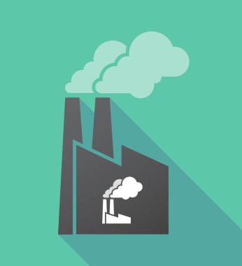 Uzun bir fabrika ile gölge fabrika