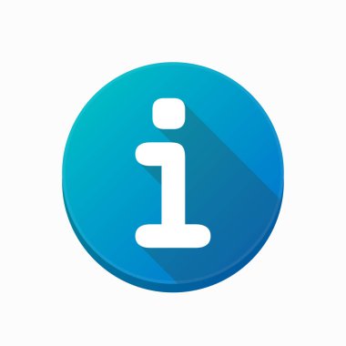 Bilgi işareti ile izole düğmesi