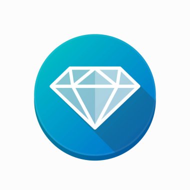 Bir elmas ile izole düğmesi