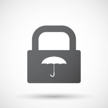 Bir şemsiye ile izole kilit pad