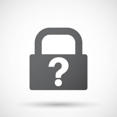 Bir soru işareti ile izole kilit pad