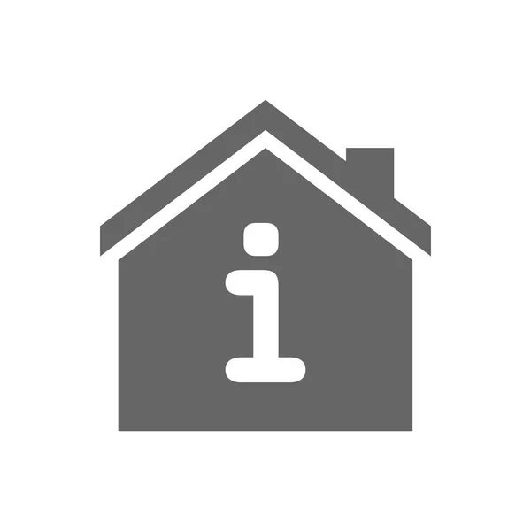Isolert hus med informasjonsskilt – stockvektor