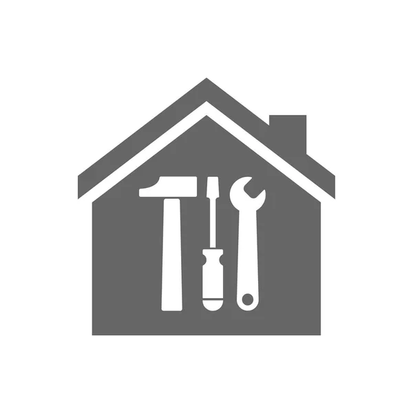 Isolerade hus med en verktygssats — Stock vektor