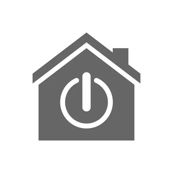 Maison isolée avec un bouton off — Image vectorielle