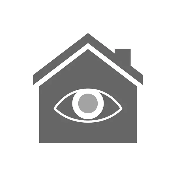 Isoliertes Haus mit einem Auge — Stockvektor
