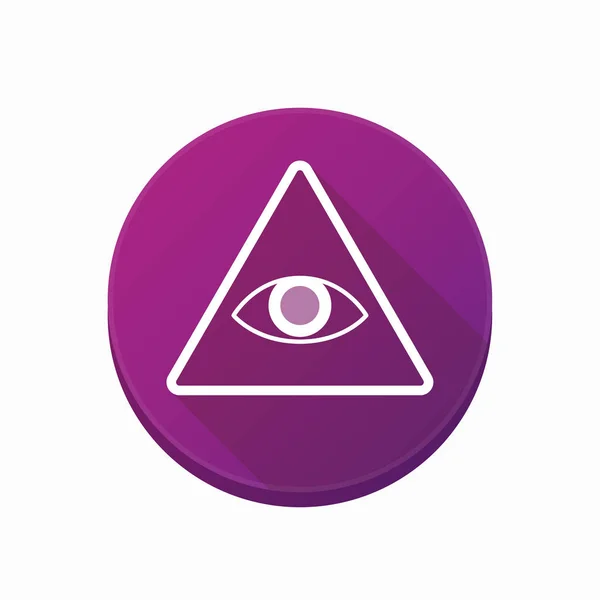 Isolated button with an all seeing eye — Stock Vector