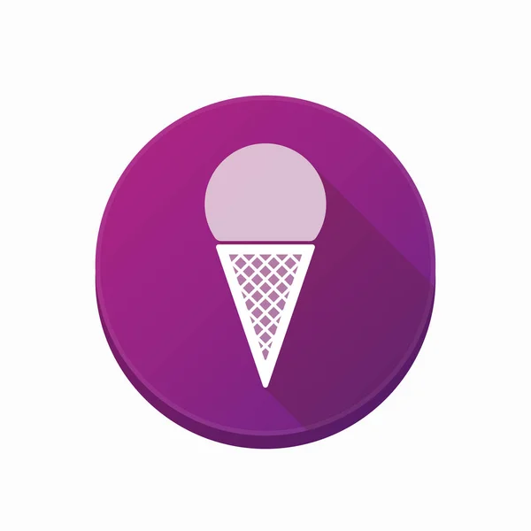 Isolated button with a cone ice cream — Stock Vector
